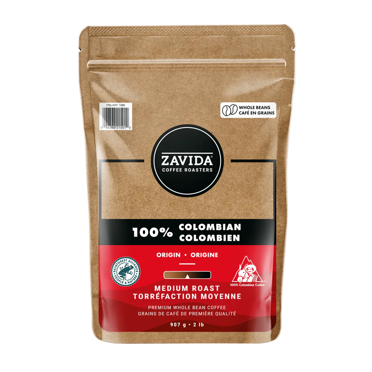 Cafea Zavida 100% Colombiana - 907g chicchi