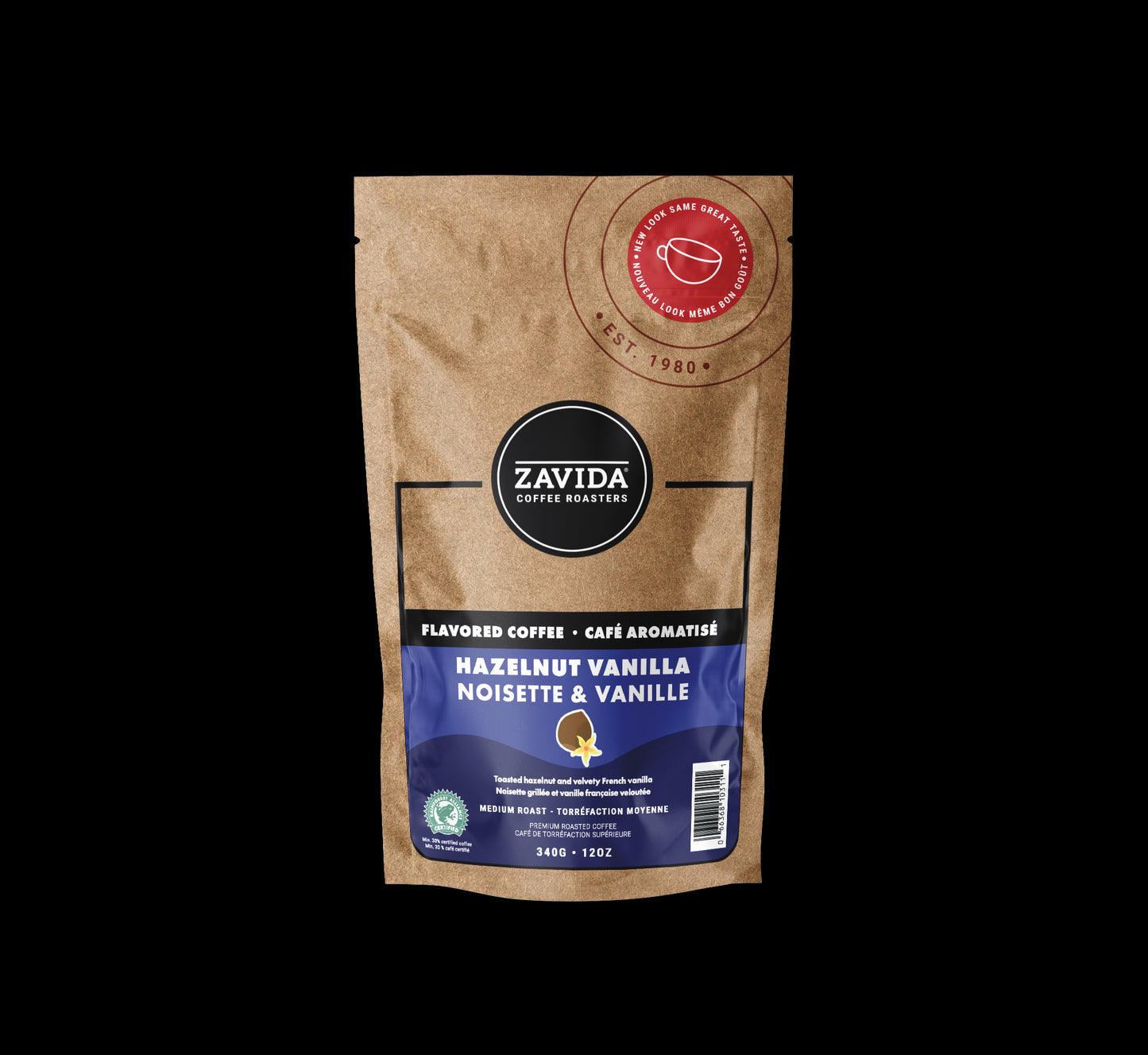Café Zavida Noisette et Vanille - 340g grains
