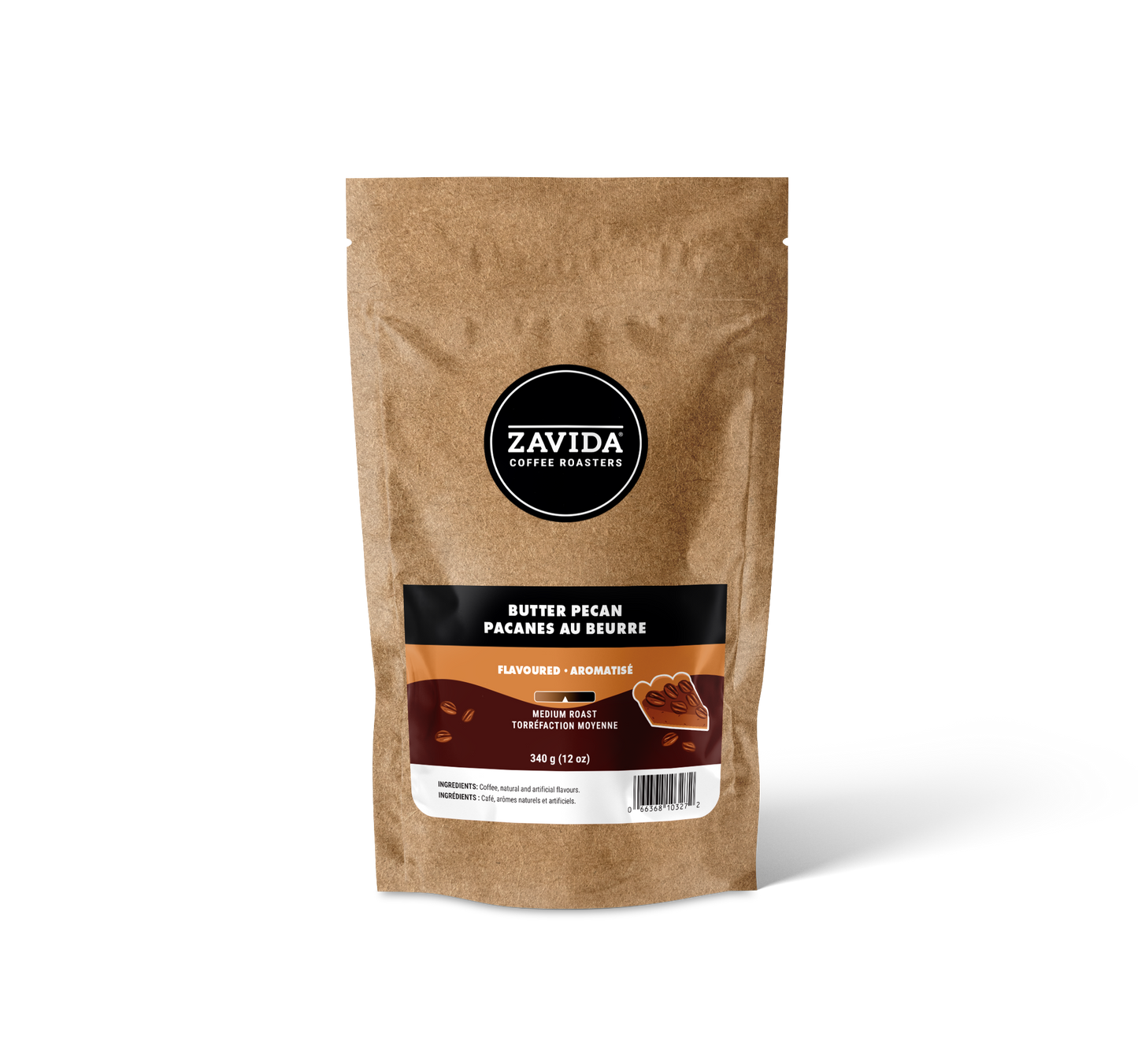 Cafea Zavida Butter Pecan - 340g chicchi