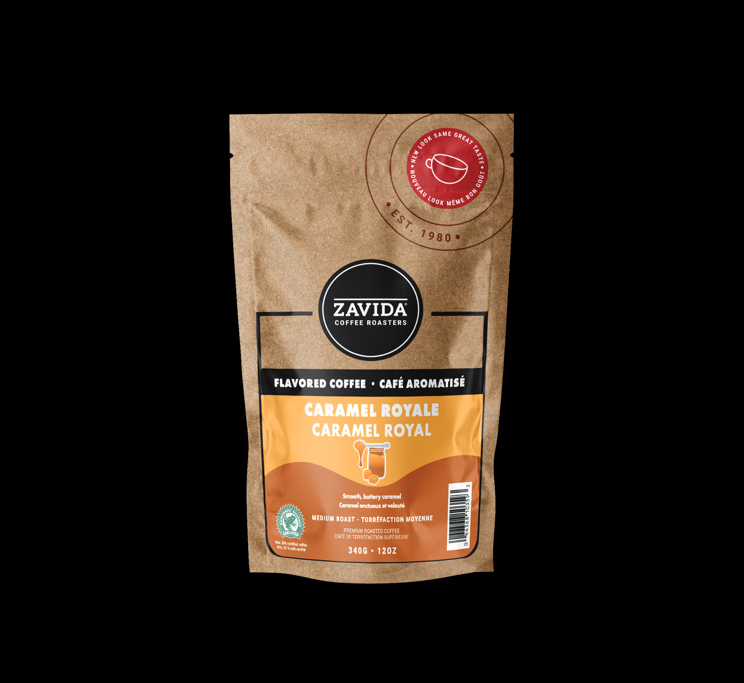 Cafea Zavida Caramel Royale - 340g boabe