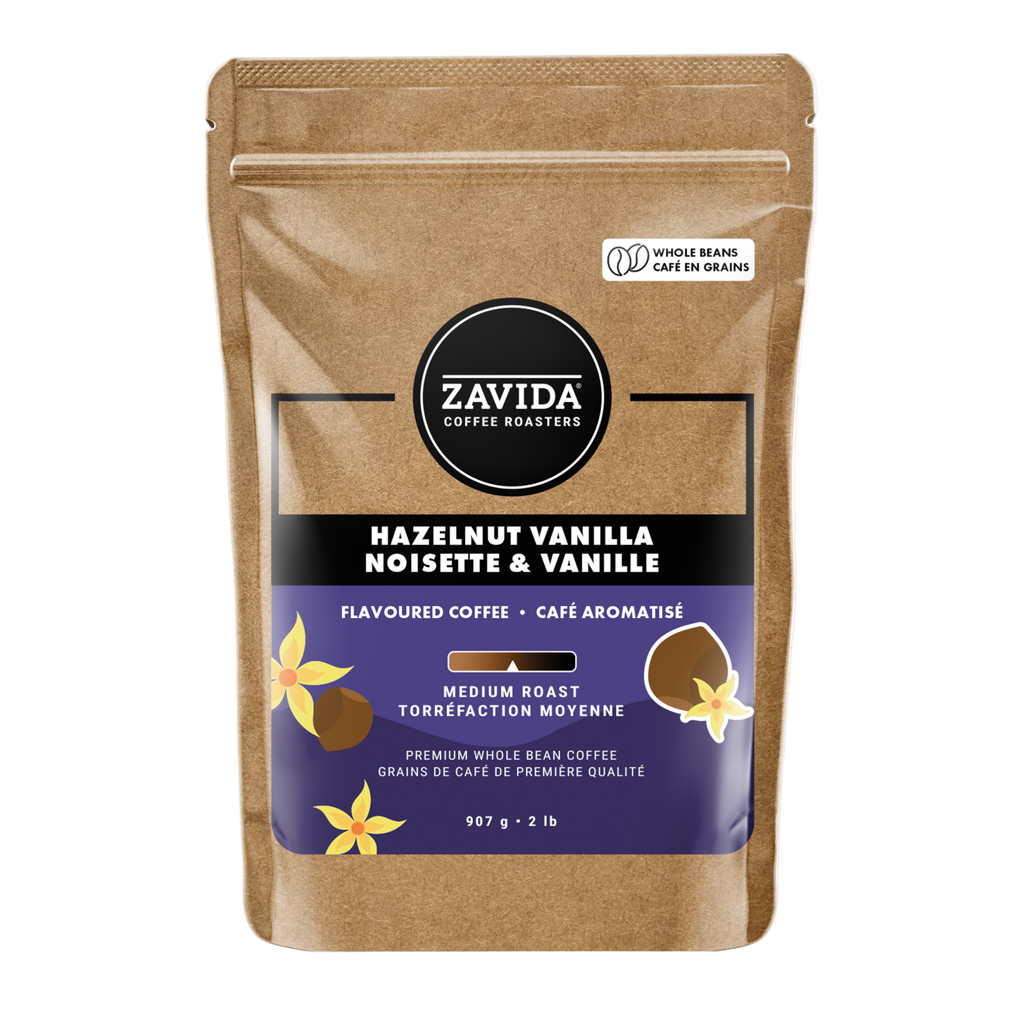 Cafea Zavida Nocciola Vaniglia - 907g chicchi