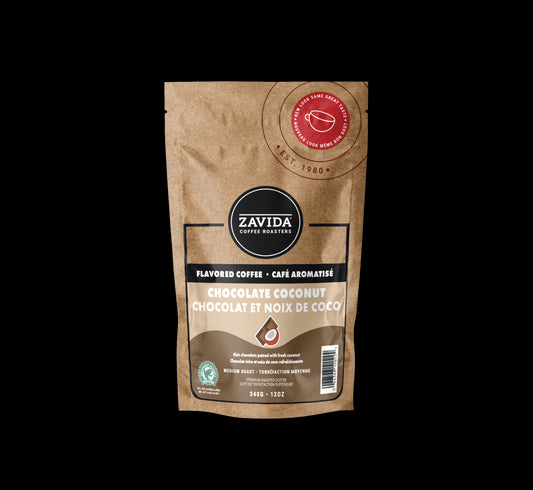 Cafea Zavida Chocolate Coconut - 340g boabe