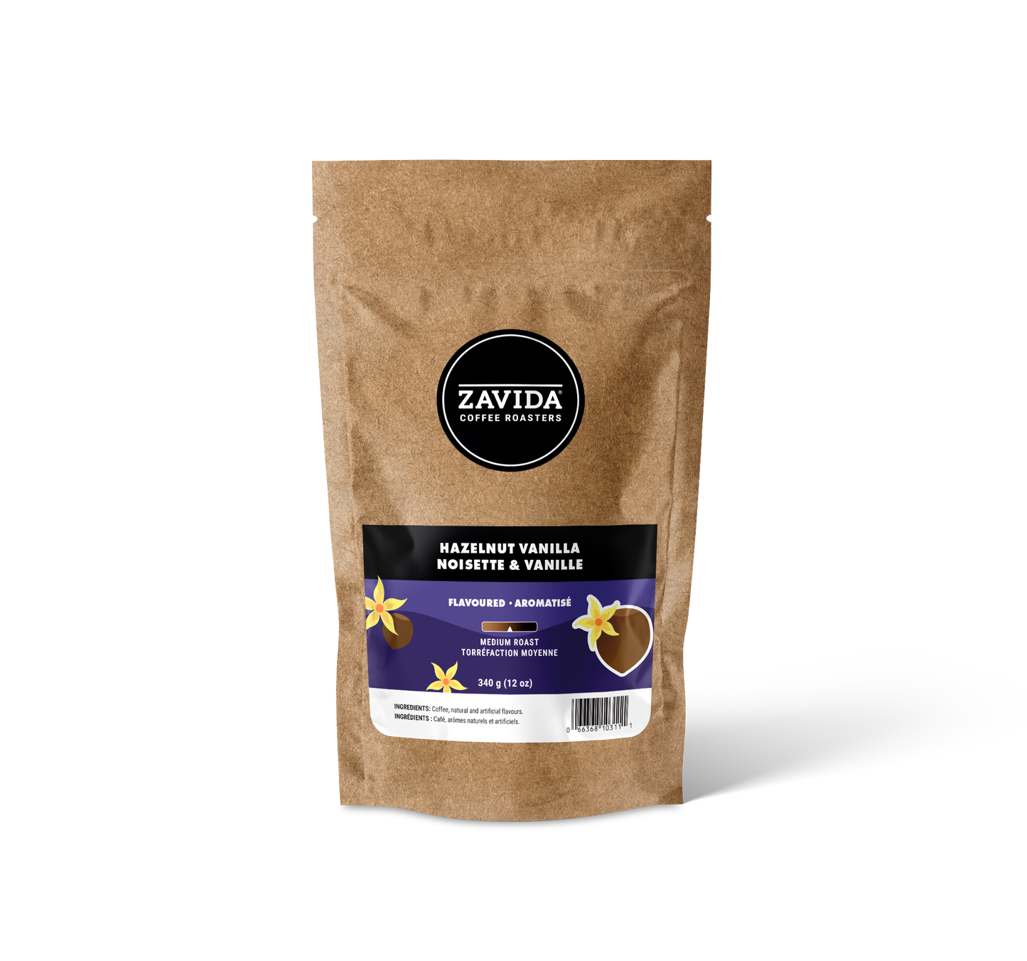 Café  Zavida Noisette et Vanille - 340g grains